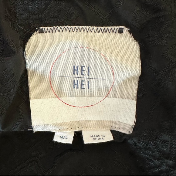 💕🍭SOLD🍭💕Urban Outfitters HEI HEI Black Windbreaker Jacket M/L - Picture 7 of 12